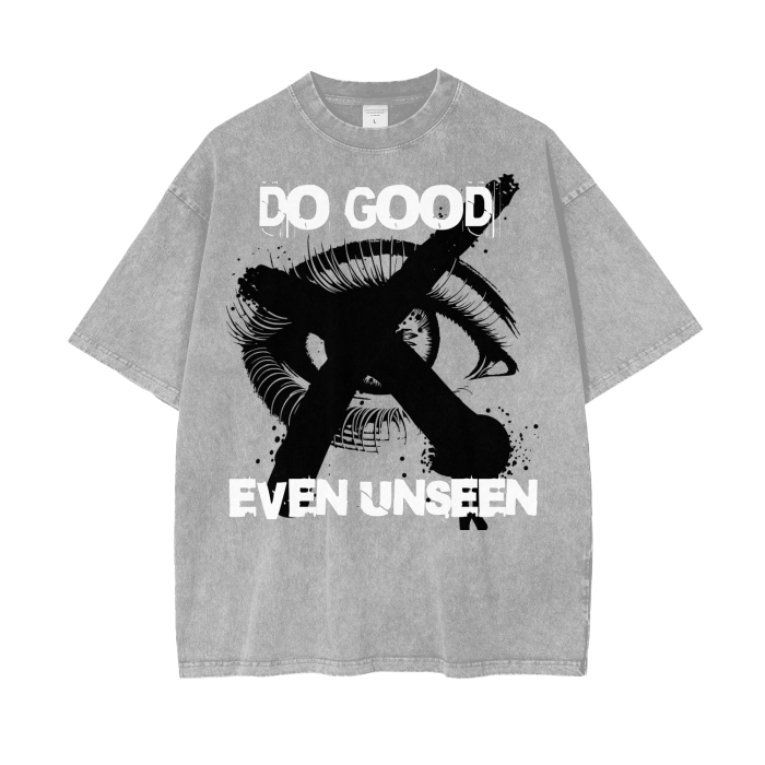 Do Good Even Unseen Acid Wash Oversize T-Shirt - 250 GSM