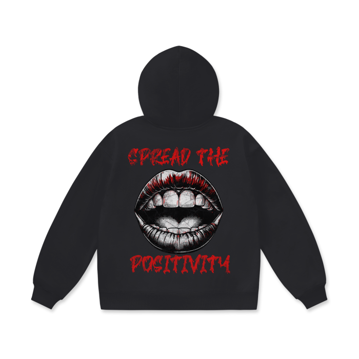 Spread The Positivity Oversize Heavyweight Fleece Hoodie - 460 GSM