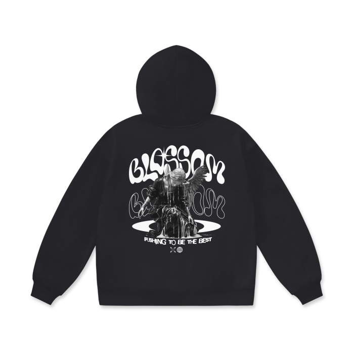 Kneeling Angel Oversize Heavyweight Fleece Hoodie - 460 GSM