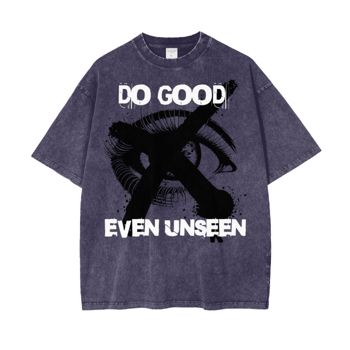 Do Good Even Unseen Acid Wash Oversize T-Shirt - 250 GSM