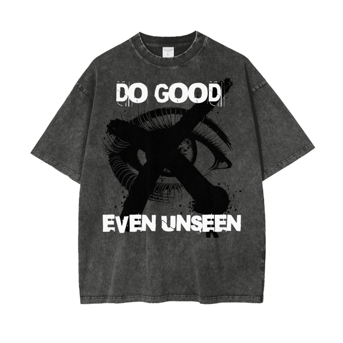 Do Good Even Unseen Acid Wash Oversize T-Shirt - 250 GSM