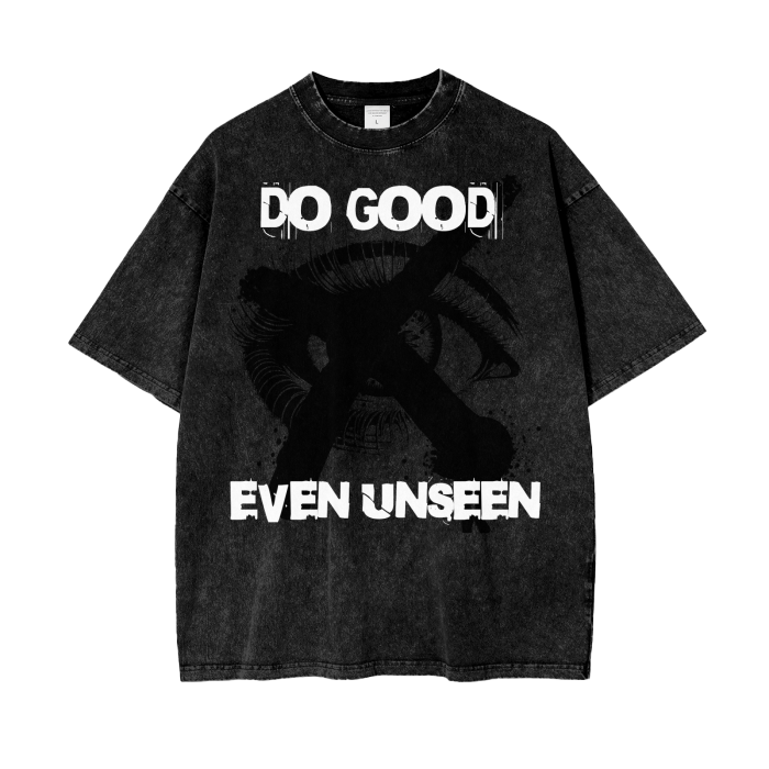 Do Good Even Unseen Acid Wash Oversize T-Shirt - 250 GSM