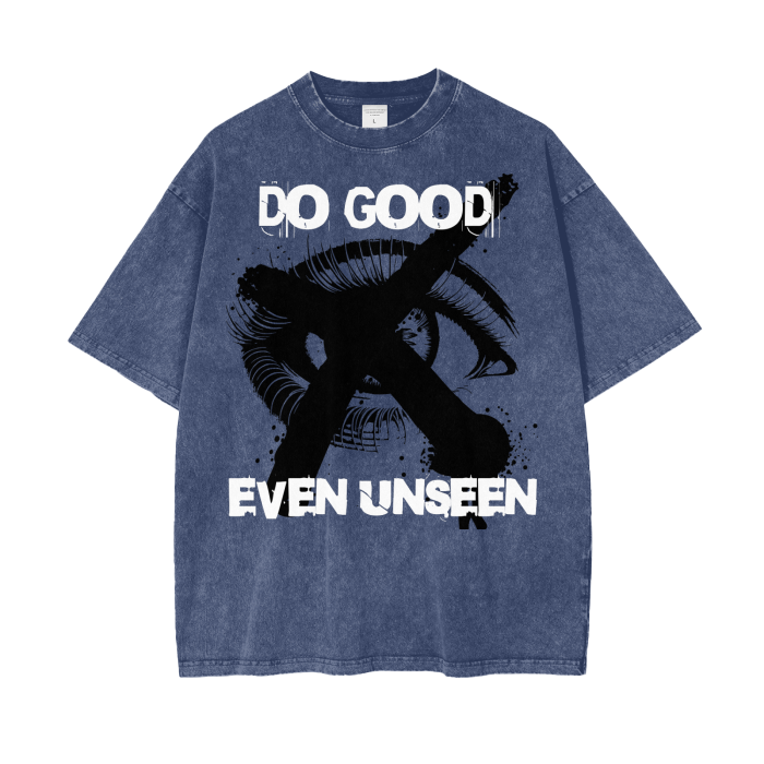 Do Good Even Unseen Acid Wash Oversize T-Shirt - 250 GSM