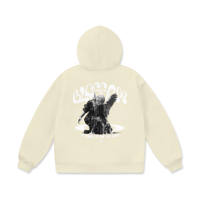 Kneeling Angel Oversize Heavyweight Fleece Hoodie - 460 GSM