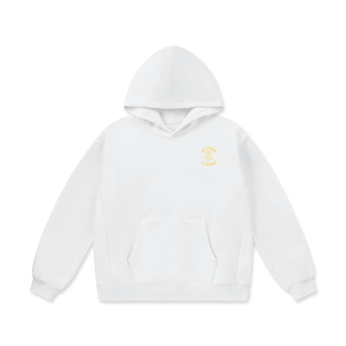 Yellow Bouquet Oversize Heavyweight Fleece Hoodie - 460 GSM