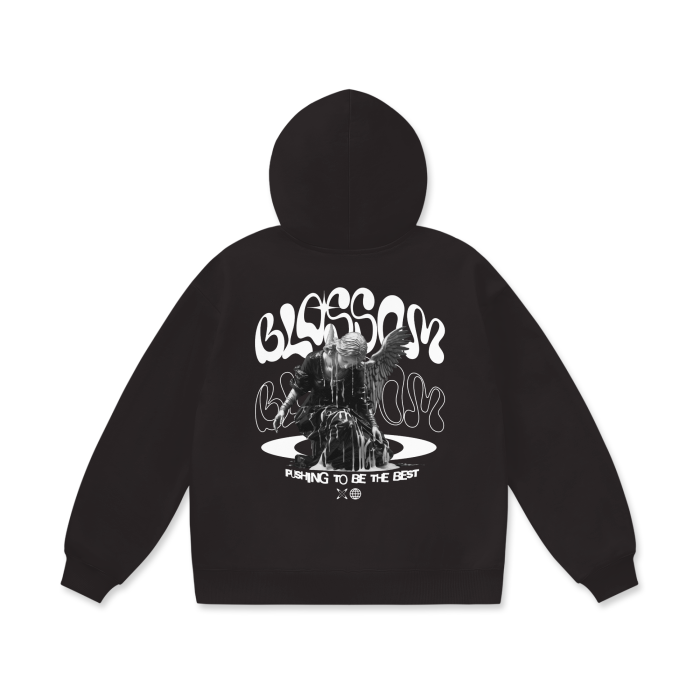 Kneeling Angel Oversize Heavyweight Fleece Hoodie - 460 GSM