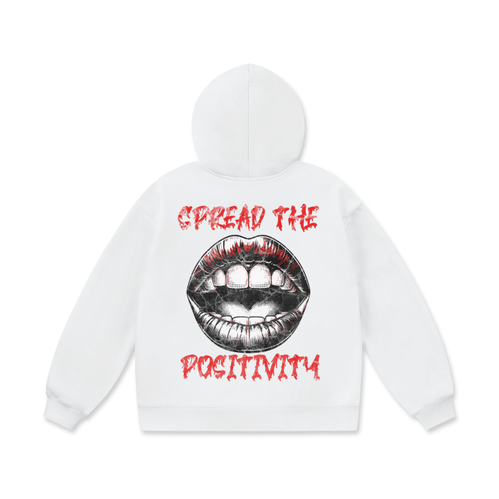 Spread The Positivity Oversize Heavyweight Fleece Hoodie - 460 GSM