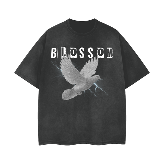 Bird Vintage Wash Frayed T-Shirt - 260 GSM